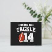 Carte Postale Tackle 14e anniversaire 14 ans Anniversaire de mar (Debout devant)