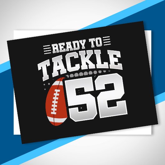 Carte Postale Tackle 52e anniversaire 52 ans Anniversaire de mar