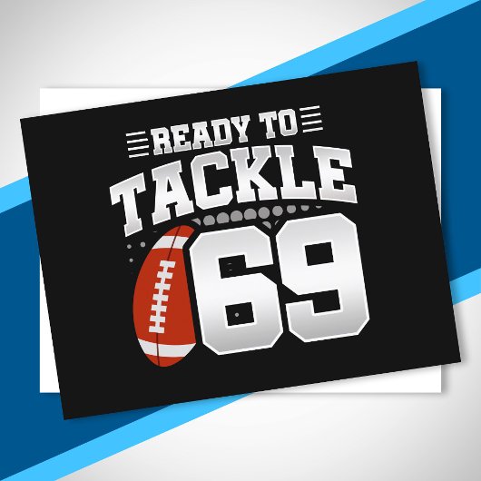 Carte Postale Tackle 69e Anniversaire 69 Ans Anniversaire de Mar