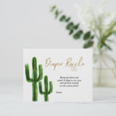 Carte Postale Taco à propos bébé Cactus Couples Douche Diaper Ra (Debout devant)