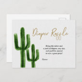 Carte Postale Taco à propos bébé Cactus Couples Douche Diaper Ra (Devant / Derrière)