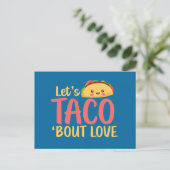 Carte Postale Taco À propos d'amour Cute Funny Valentine's Day (Debout devant)