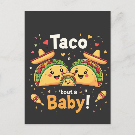Carte Postale Taco Bout a Baby Pregnancy Faire-part (Devant)