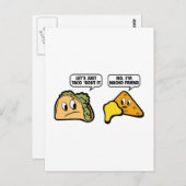 Carte Postale Taco ‘Bout It. Non, je suis Nacho Friend. (Devant / Derrière)