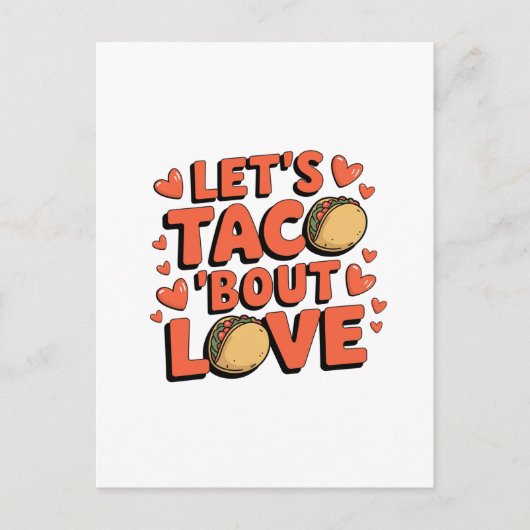 Carte Postale Taco Bout Love Valentine (Devant)
