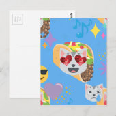 Carte Postale taco cat emoji (Devant / Derrière)