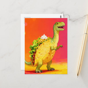 Carte Postale Taco Dino Adorable