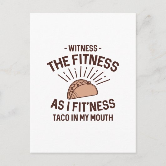 Carte Postale Taco Fitness (Devant)