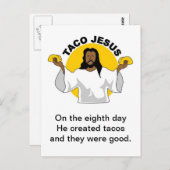 Carte postale Taco Jesus (Devant / Derrière)