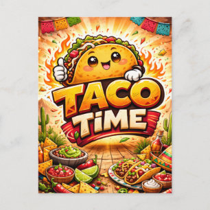 Carte Postale Taco Time - Fiesta Fiasco - Foodie Fiends