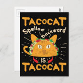 Carte Postale Tacocat épelé à l'envers Cinco de Mayo Taco (Devant / Derrière)