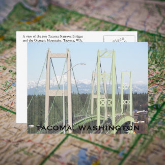 Carte Postale Tacoma Narrows Bridges Photo de voyage