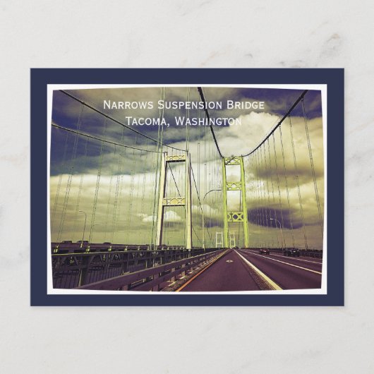 Carte Postale Tacoma Narrows Suspension Bridge, Washington (Devant)