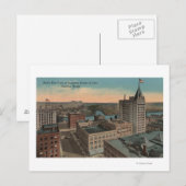 Carte Postale Tacoma, WA - Oiseau vue du centre-ville (Devant / Derrière)