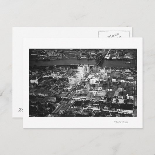 Carte Postale Tacoma, WA Vue du quartier des affaires depuis Air (Devant / Derrière)