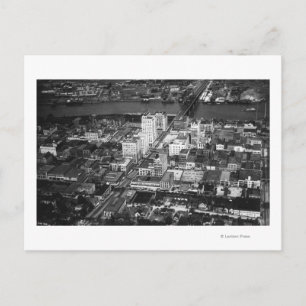 Carte Postale Tacoma, WA Vue du quartier des affaires depuis Air