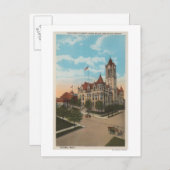 Carte Postale Tacoma, WA - Vue du tribunal du comté de Pierce (Devant / Derrière)