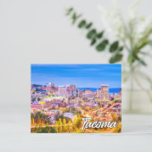 Carte Postale Tacoma, Washington, Au coucher du soleil (Debout devant)