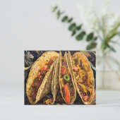 Carte Postale Tacos dans un style Klimt (Debout devant)