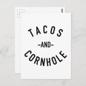 Carte Postale Tacos et Cornhole (Devant / Derrière)
