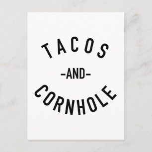 Carte Postale Tacos et Cornhole