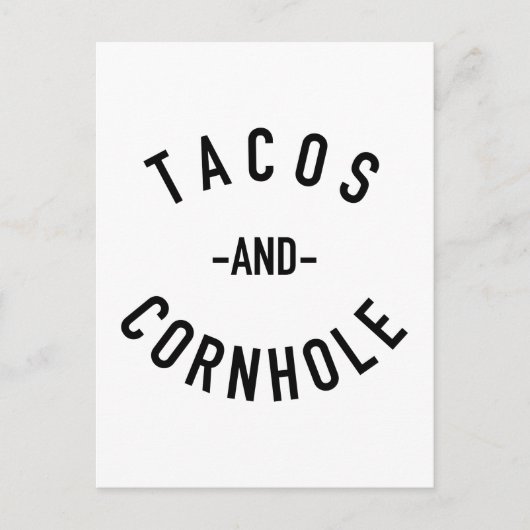 Carte Postale Tacos et Cornhole (Devant)