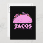 CARTE POSTALE TACOS ROSE (Devant / Derrière)