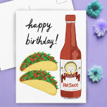 Carte Postale TACOS Sauce chaude épicée Chat Maracas JEUX ANNIVE<br><div class="desc">C'est l'HEURE TACO ! Découvrez cette sauce chaude amusante et épicée avec un chat secouant ses maracas. Customisez avec votre propre texte ! Jetez un oeil à mon magasin pour plus !</div>