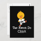 Carte postale Taekwondo Chick (Devant / Derrière)