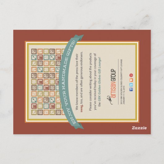 Carte postale TAG GG Press (Dos)