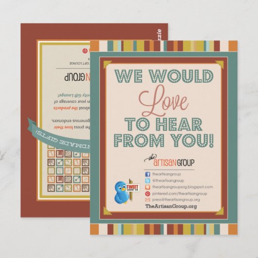 Carte postale TAG Oscars Press (Devant / Derrière)