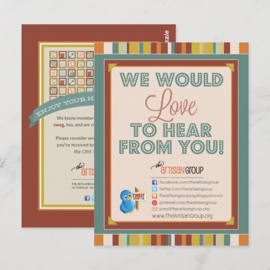 Carte postale TAG Press (Devant / Derrière)