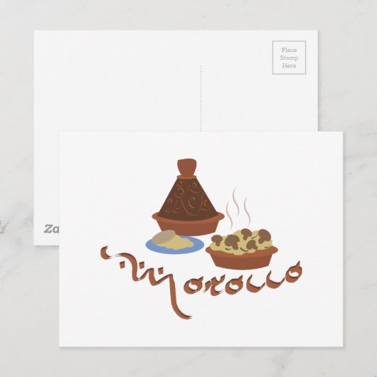 Carte Postale Tagine Maroc (Devant / Derrière)