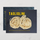 Carte Postale Tagliolini Recette (Devant / Derrière)