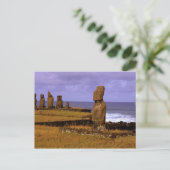 Carte Postale Tahai Platform Moai Statue Résumé Pâques (Debout devant)