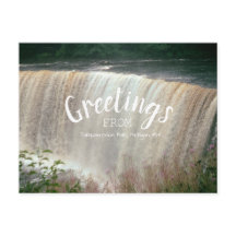 Tahquamenon Falls Salutations Chute d'eau du Michi