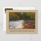 CARTE POSTALE TAHQUAMENON TOMBE EN AUTOMNE / MICHIGAN'S U.P. (Devant / Derrière)