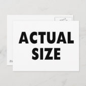 Carte Postale Taille réelle (Devant / Derrière)