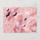 Carte postale taille rose bébé douche Prédictions  (Dos)