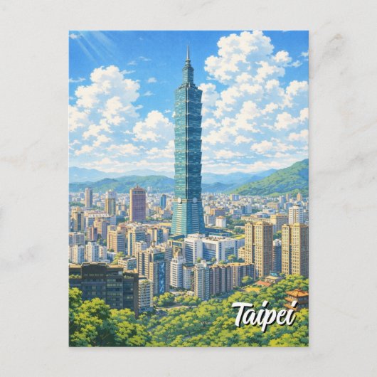 Carte Postale Taipei 101 Taïwan (Devant)