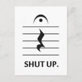 Carte Postale Tais-toi par la notation musicale (Devant)