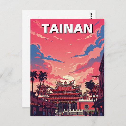 Carte Postale Taïwan Tainan Temple Voyage (Devant / Derrière)
