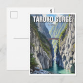 Carte Postale Taïwan Taroko Gorge Travel (Devant / Derrière)