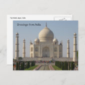 Carte Postale taj mahal (Devant / Derrière)