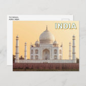 Carte Postale Taj Mahal À Agra, Inde (Devant / Derrière)