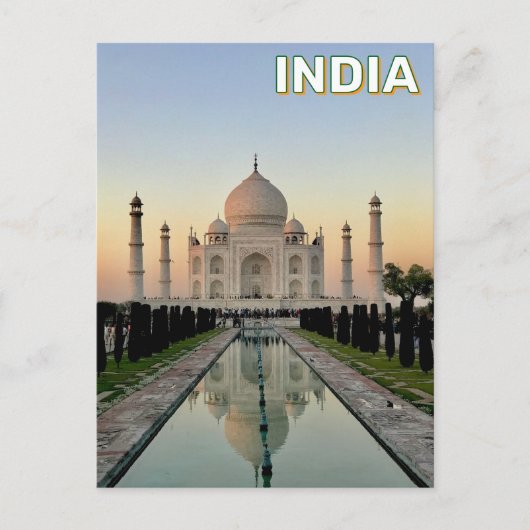 Carte Postale Taj Mahal À Agra, Inde (Devant)