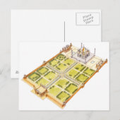 Carte Postale Taj Mahal. Adra Inde. Tombe et jardins (Devant / Derrière)