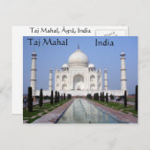 Carte Postale Taj Mahal, Agra, Inde (Devant / Derrière)