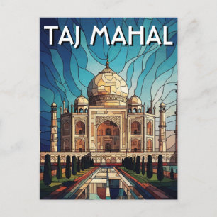 Carte Postale Taj Mahal Agra Inde Voyage