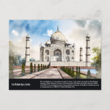 Taj Mahal Agra Inde Voyage Aquarelle Peinture